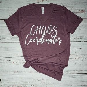 Chaos Coordinator V Neck Bella Canvas Graphic Tee